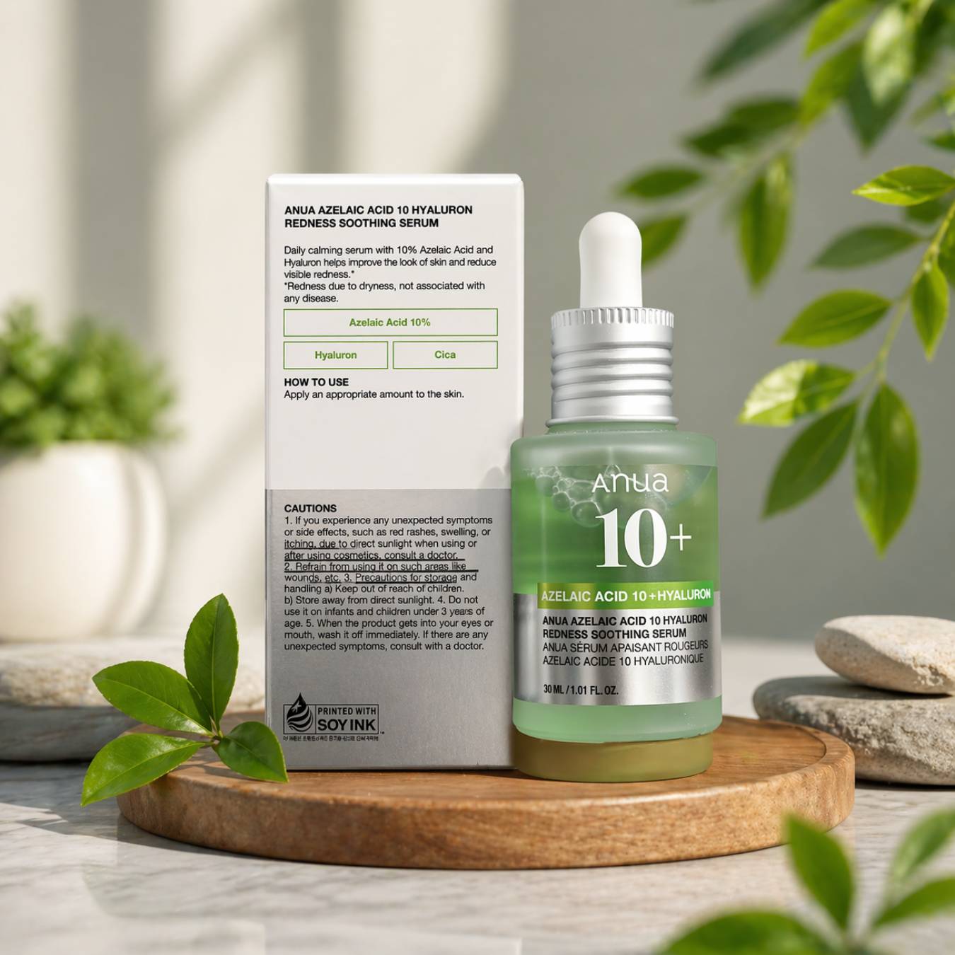 ANUA Azelaic Acid 10 + Hyaluron Redness Soothing Serum